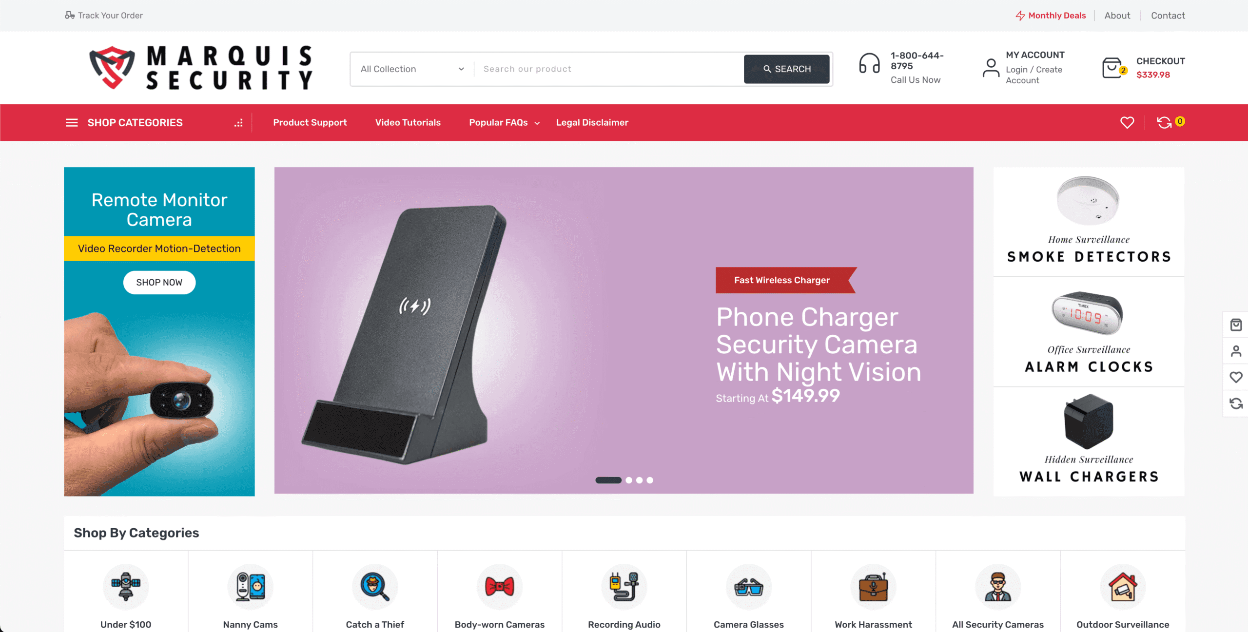 Marquis Security hidden security cameras for home