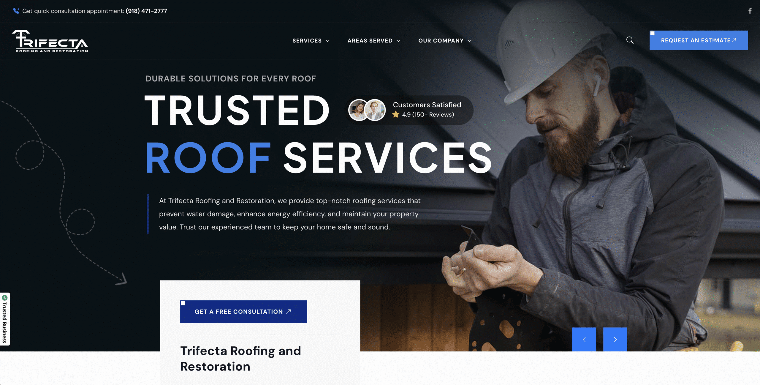 Trifecta Roofing and Restoration hail damage roof repair Tulsa